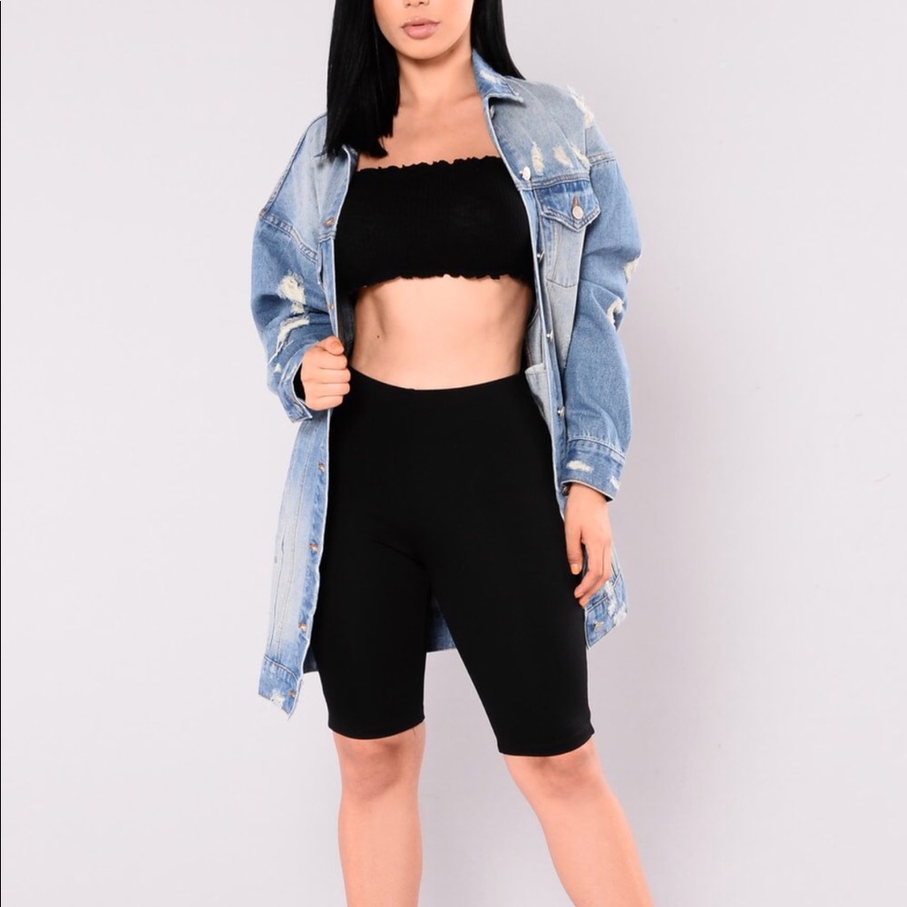 Karlie Distressed Denim Jacket